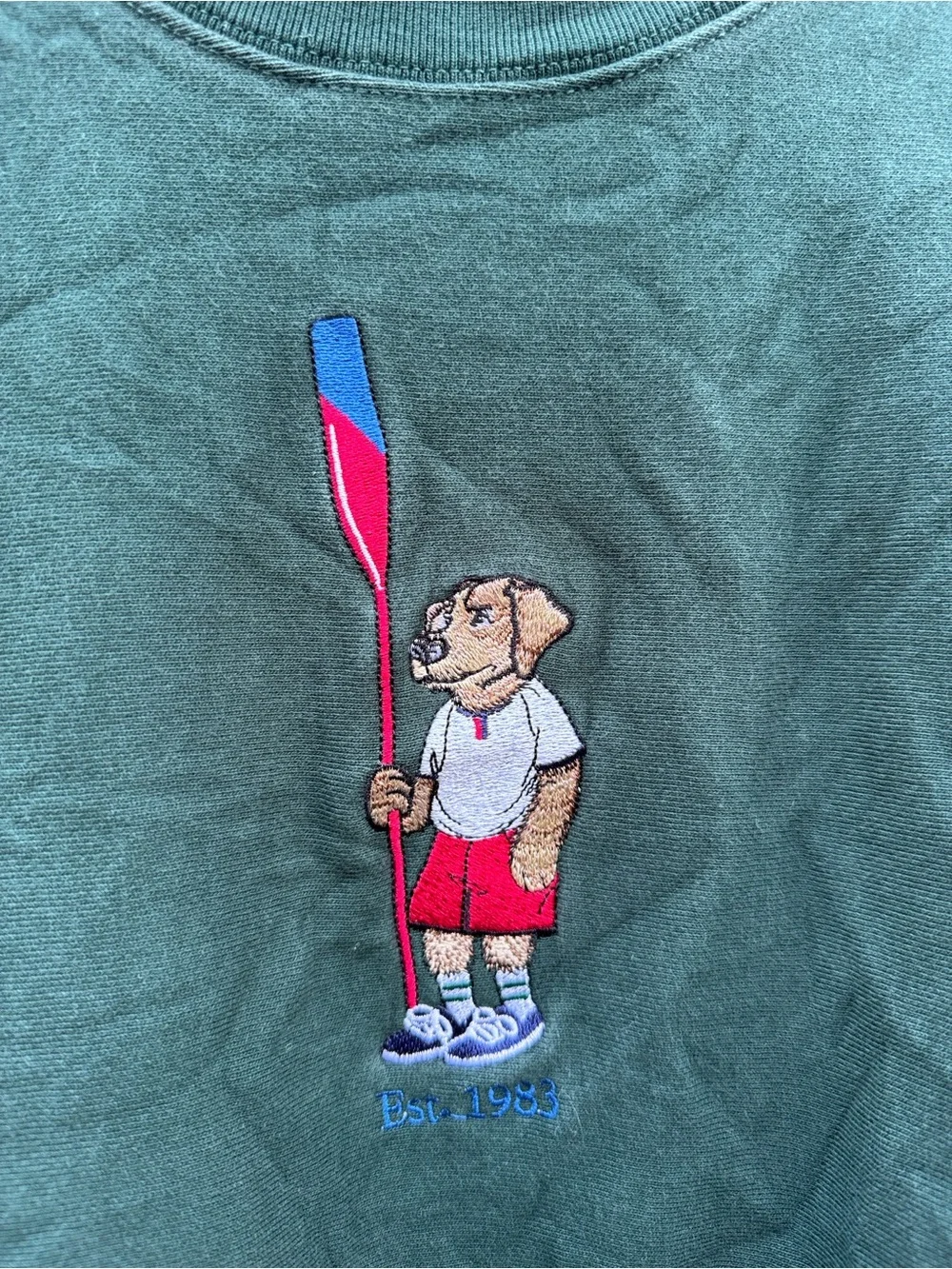 J. Crew  Crewneck Sweatshirt with Embroidered Oarsman